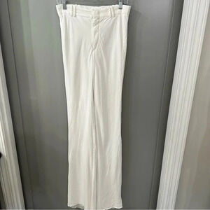 Gucci Wide Leg Pants White Cotton Lined Pants Size IT 38 US 2